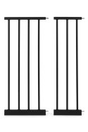 Bramka barierka zabezpieczająca 74-132 cm na schody i drzwi stal dodatkowe panele czarna ECOTOYS