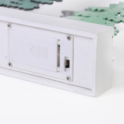 Drewniana dekoracja świąteczna LED z motywem jeleni, 30 cm