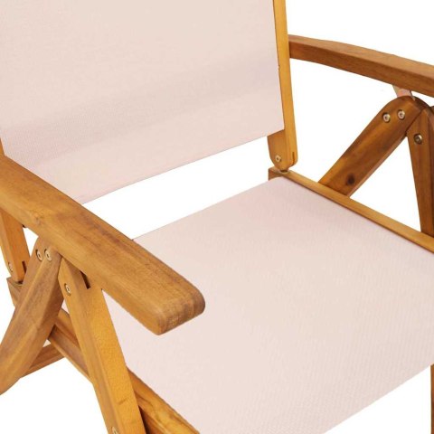 Składane krzesła ogrodowe, 6 szt., drewno akacjowe i textilene