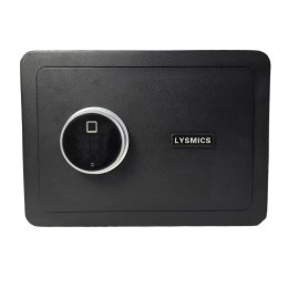 Czarny sejf biurowy domowy na kod i na klucz elektroniczny na odcisk palca