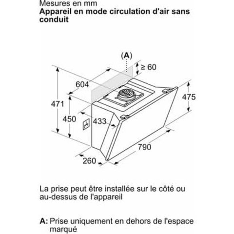 Okap konwencjonalny BOSCH DWK81AN20 Biały