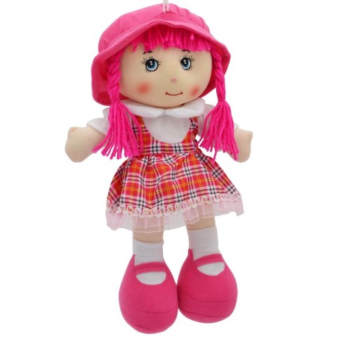 LALKA PRZYTULANKA SZMACIANKA Z DŻWIĘKIEM CIEMNY RÓŻ