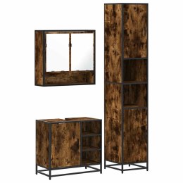 VidaXL 3-częściowy zestaw mebli łazienkowych, przydymiony dąb