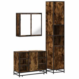 VidaXL 3-częściowy zestaw mebli łazienkowych, przydymiony dąb