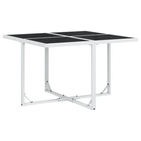 VidaXL 9-cz. zestaw mebli ogrodowych z poduszkami, biały, textilene