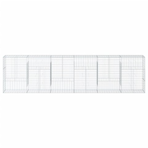 Kosz gabionowy z pokrywą, 600x50x150 cm, galwanizowane żelazo