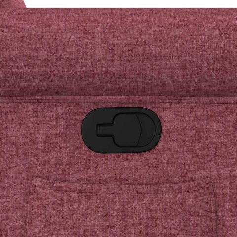 VidaXL Podnoszony fotel rozkładany, winna czerwień, obity tkaniną