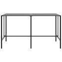 VidaXL Stolik barowy, czarny, 200x100x110 cm, malowana proszkowo stal