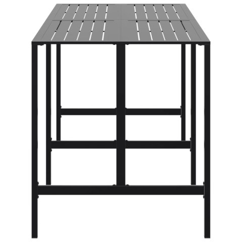 VidaXL Stolik barowy, czarny, 200x100x110 cm, malowana proszkowo stal