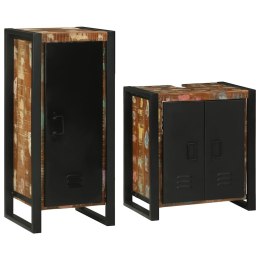 VidaXL Zestaw mebli łazienkowych z półką 2 pcs Lite odzyskane drewno