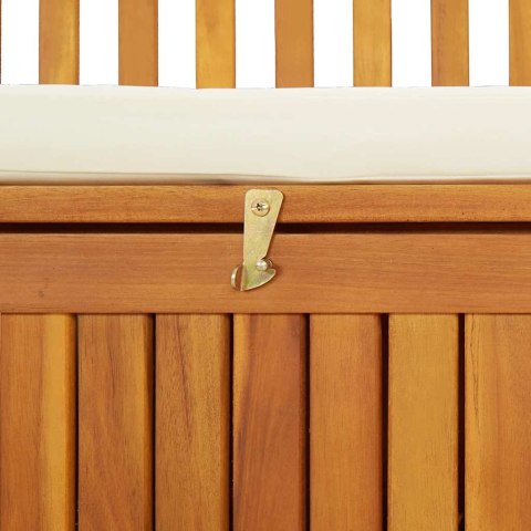 Ławka ogrodowa z drewna akacjowego ze schowkiem, 120x63x84 cm