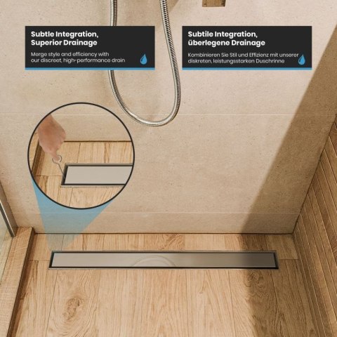 Odpływ liniowy 120 cm, stal nierdzewna, odporny na korozję