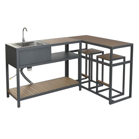 Urządzenie kuchenne Home ESPRIT Szary Naturalny 127 x 100 x 90 cm 127 x 100 x 95 cm