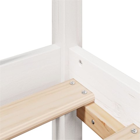 VidaXL Rama łóżka bez materaca, biała, 150x200 cm, lite drewno sosnowe