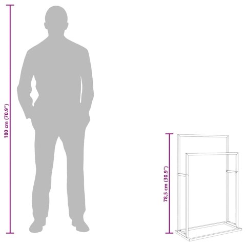 Wolnostojący wieszak na ręczniki, biały, 48x24x78,5 cm, żelazny