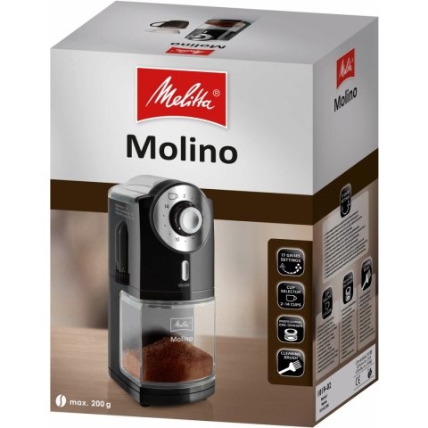 Młynek do kawy Melitta 1019-02 Czarny noir 200 g 100 W 1000 W