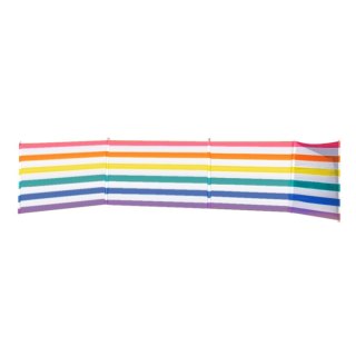 Parawent 5 Palików Stal Poliester Wzory Kolorowe 480X80 cm Plaża, Basen, Ogród