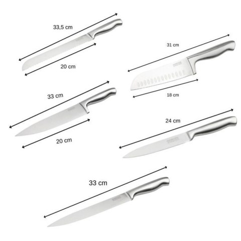 Zestaw noży Nirosta Stal Stal nierdzewna