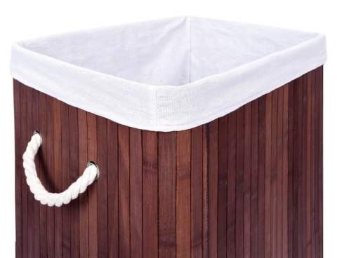 Kosz bambusowy na pranie SOREN 1 komora wenge