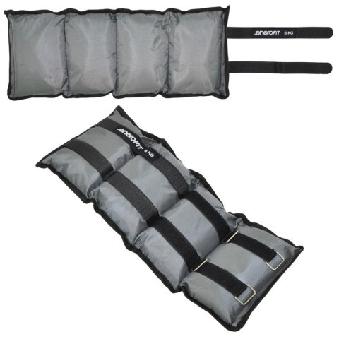 OBCIĄŻENIE NA PRZEGUBY SZARE 12KG (2x6KG) ENERO FIT