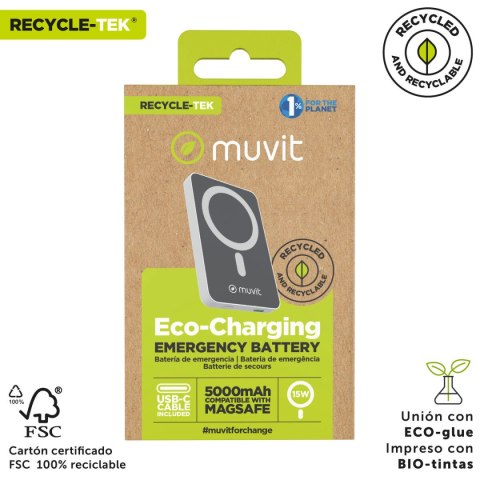 Powerbank Muvit for Change DP51AQ-R Biały 5000 mAh