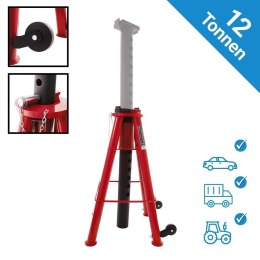 Regulowany stojak podporowy 12T do samochodów i maszyn 74-122 cm stalowy
