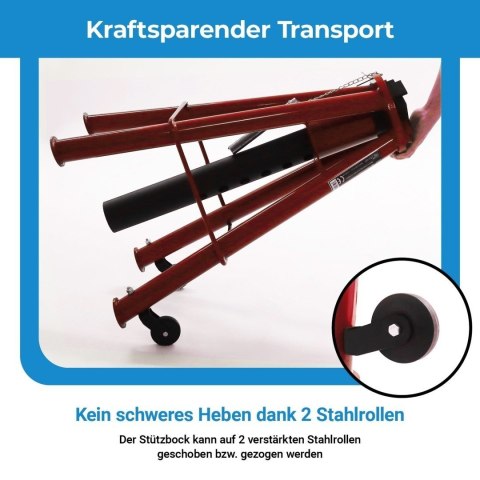 Regulowany stojak podporowy 12T do samochodów i maszyn 74-122 cm stalowyy