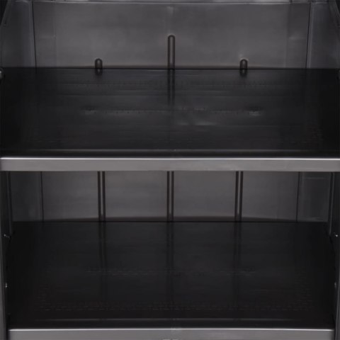 Szafa ogrodowa, czarna, 65x45x172 cm, rattan PP