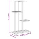 4-poziomowy stojak na kwiaty, 43x22x76 cm, czarny, metalowy