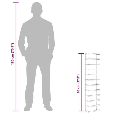 Stojak na ręcznik, czarny, 24x12x96 cm, stalowy