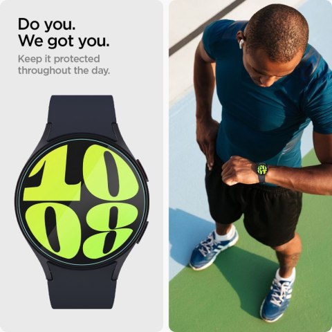 Szkło hartowane z ramką montażową na Samsung Galaxy Watch 7 44 mm - 2 szt.