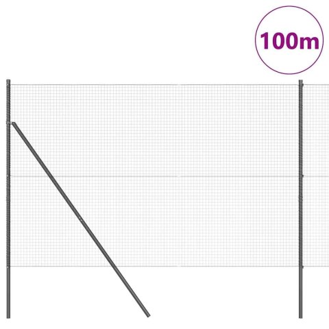 Słupek ogrodzeniowy. Szary 50 x 1,4 m (siatka 25 x 25 mm)