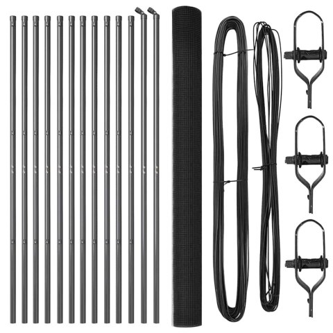 Słupek ogrodzeniowy. Szary 50 x 1,4 m (siatka 25 x 25 mm)