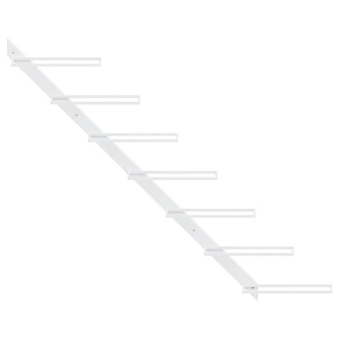 2 ścienne uchwyty na 7 butelek wina, białe, metalowe