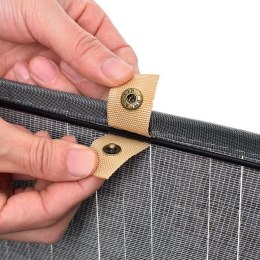 Bambusowy kosz na pranie 100l, 2 komory, szary, worek