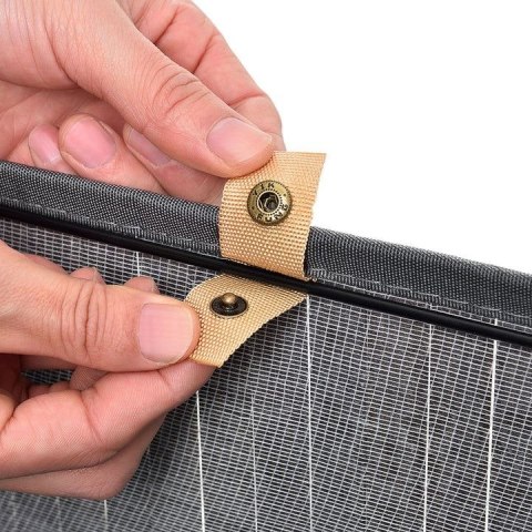 Bambusowy kosz na pranie 100l, 2 komory, szary, worek