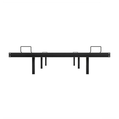 Designerskie łóżko z podświetleniem LED 90x200, czarna stal