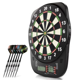 Elektroniczna tarcza dart z LCD, 8 graczy, zestaw 18 lotek