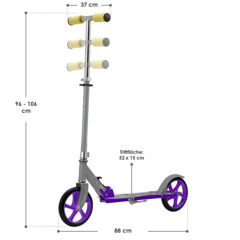 Hulajnoga dziecięca składana 20 cm, regulowana, szara, 100kg