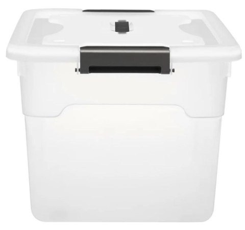 Półprzezroczyste pojemniki 30l z pokrywą - zestaw 4 sztuki