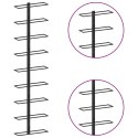 Ścienne uchwyty na 18 butelek wina, 2 szt., czarne, żelazne