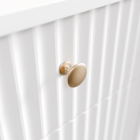 Toaletka Samira LED, 5 szuflad, biało-złota, nowoczesny styl