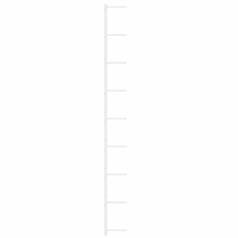 Uchwyty ścienne na 9 butelek wina, 2 szt., białe, żelazne