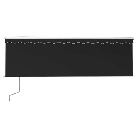 Automatycznie zwijana markiza z zasłoną, 4x3 m, antracytowa