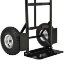 Wózek transportowy 100 kg, składany, koła pompowane, stal