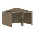 Namiot ogrodowy z zasłonami, 4 x 3 m, taupe, 180 g/m²