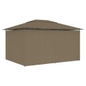 Namiot ogrodowy z zasłonami, 4 x 3 m, taupe, 180 g/m²