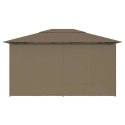 Namiot ogrodowy z zasłonami, 4 x 3 m, taupe, 180 g/m²