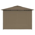Namiot ogrodowy z zasłonami, 4 x 3 m, taupe, 180 g/m²