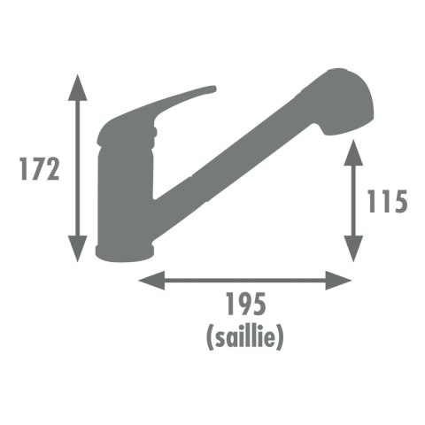 Kran jednouchwytowy Edouard Rousseau BAGO Czarny